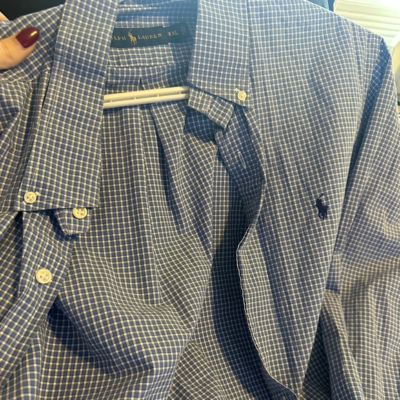 Ralph Lauren button down blue check shirt - Picture 2 of 2